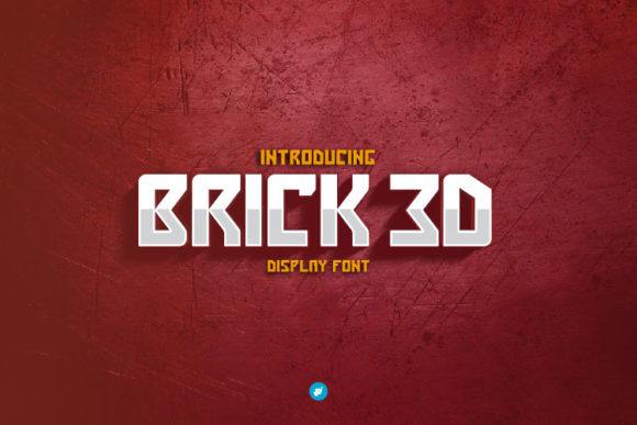 Brick 3D Font: Bold and Casual Display Typography