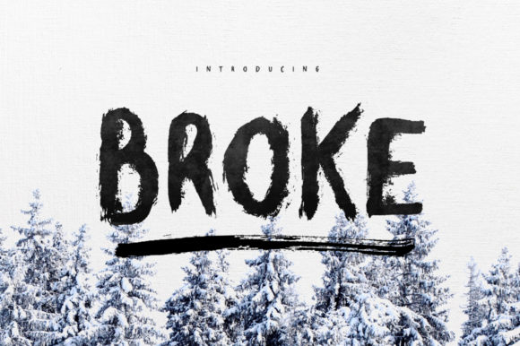 Broke Typeface: A Bold Brush Display Font for Editorial Design