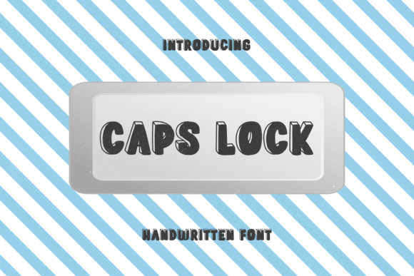 Caps Lock Font for Bold, 3D Display Typography