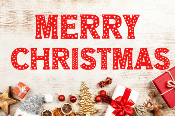 Christmas Stars Font for Festive and Bold Holiday Typography