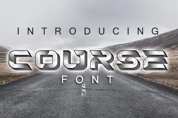 Course Font: A Bold Display Typeface for Web Design