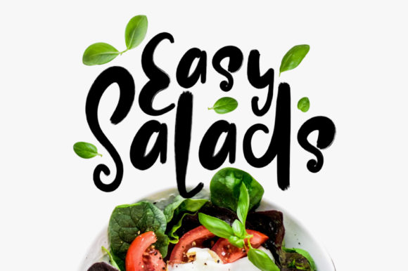 Easy Salads Brushed Display Font for Handmade Shop Branding