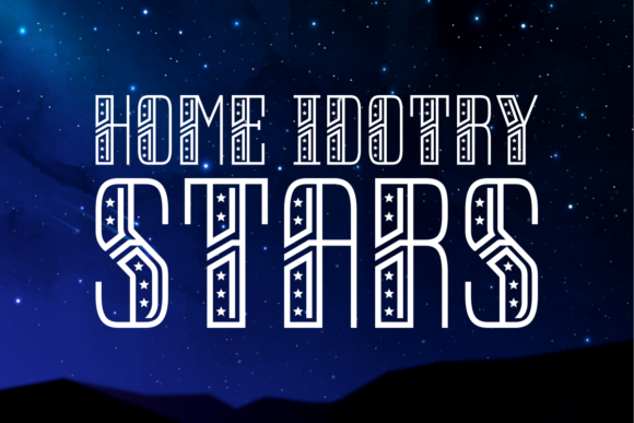 Home Idotry Stars: A Bold Display Font for Authentic Branding