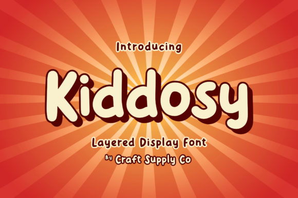 Kiddosy Display Font for Playful Branding and Invitations