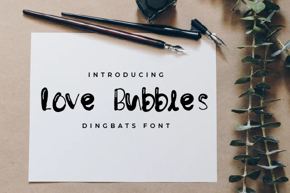 Love Bubbles Font: A Display Typeface for Heartfelt Crafts