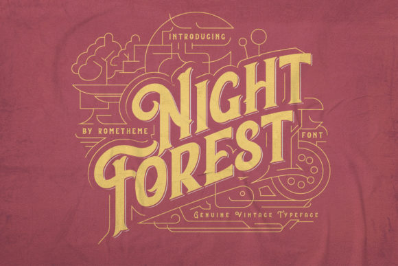 Night Forest Font: A Vintage Typeface for Business Branding