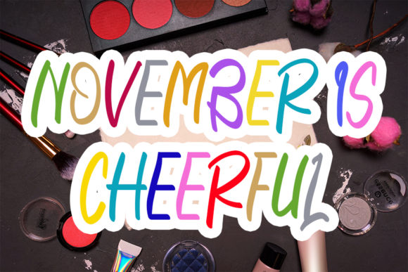 November is Cheerful Font for Playful Campaigns