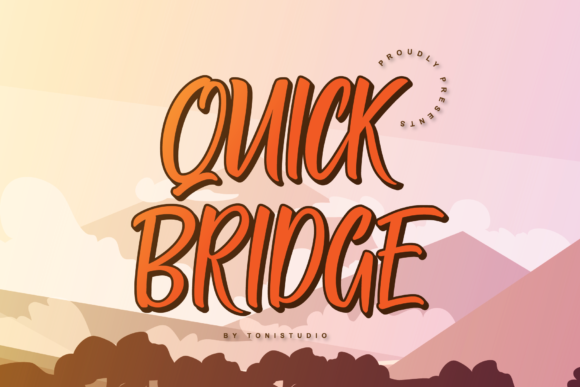 Quick Bridge: A Bold Display Font for Creative Projects