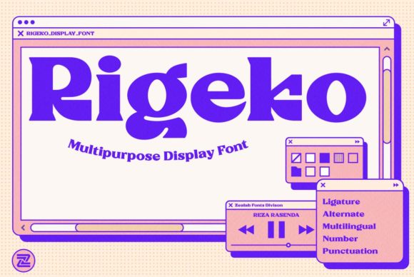 Rigeko Display Font for Creative Projects