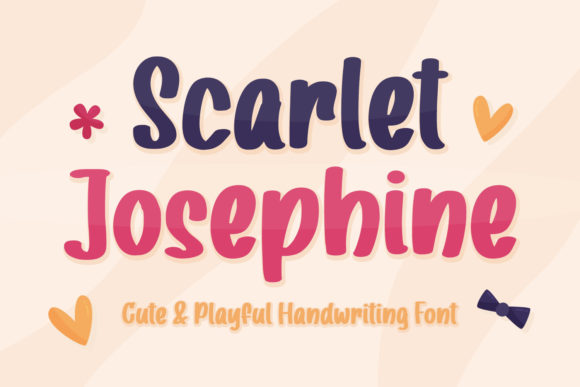 Scarlet Josephine Font: A Playful Display Typeface for Craft Creators