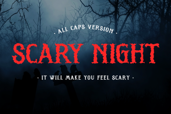 Scary Night Font: A Spooky Display Typeface for Halloween Designs