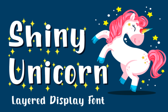 Shiny Unicorn Font for Creative Makers and Shop Owners