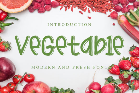 Vegetable Font for Fresh and Professional Branding
