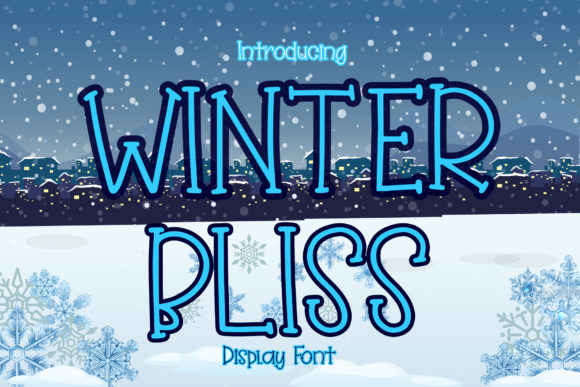 Winter Bliss Font: A Quirky Display Typeface for Creative Makers