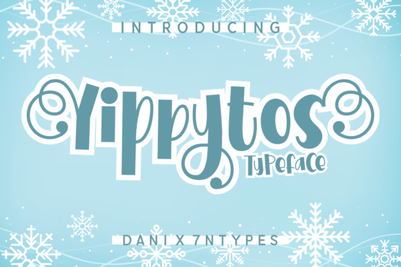 Yippytos Font: A Winter-Inspired Display Typeface for Editorial Design